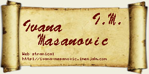 Ivana Mašanović vizit kartica